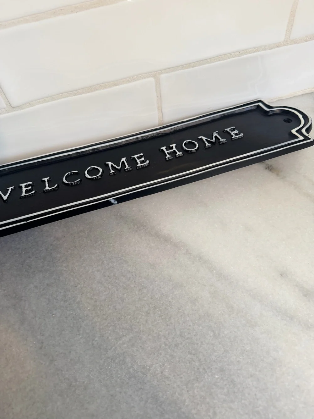Hearth & Hand Magnolia black & white farmhouse Welcome Home Sign